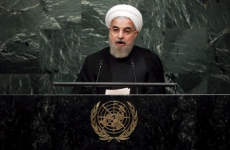 Iran's President Hassan Rouhani addresses a plenary meeting of the United Nations Sustainable Development Summit 2015 at the United Nations headquarters in Manhattan, New York