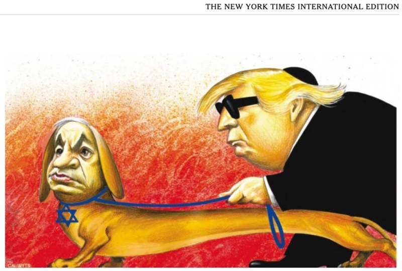 caricatura NY Times Trump Netanyahu
