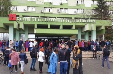 Protest Spitalul Judetean Timisoara