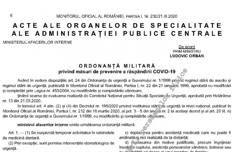 Oficial A Intrat In Vigoare Noua OrdonanÈ›Äƒ MilitarÄƒ InterdicÈ›iile Emise De Guvern Stiri Pe Surse Cele Mai Noi Stiri