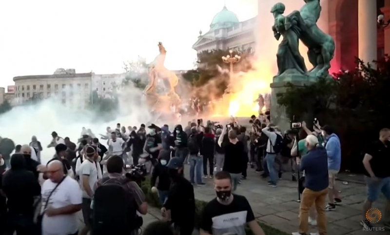 Serbia protest Belgrad