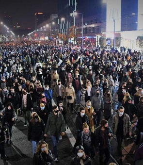 Varșovia, protest, avort